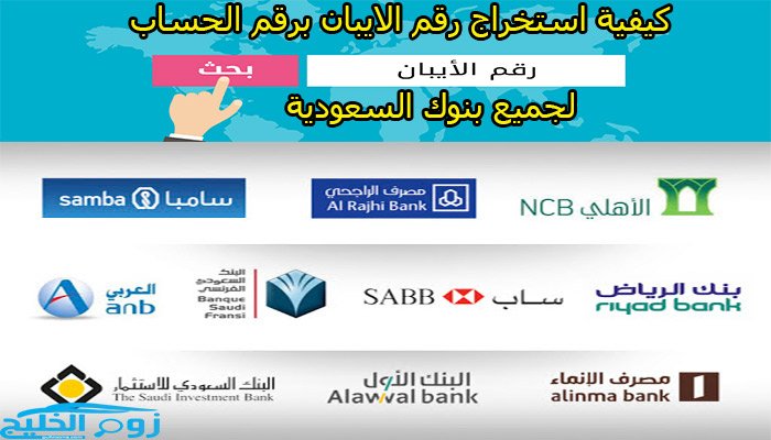 استخراج رقم الايبان برقم الحساب لجميع بنوك السعودية