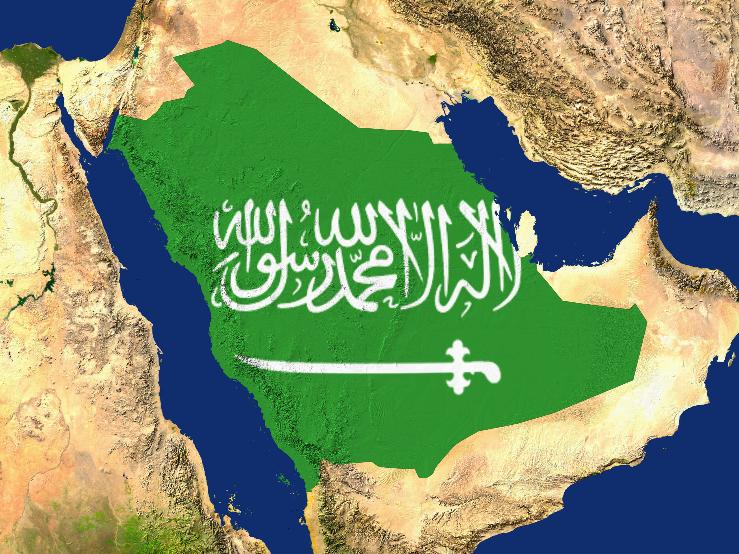 خريطة المملكة العربية السعودية بعد التحديث.. مناطق وتضاريس وحدود زوم